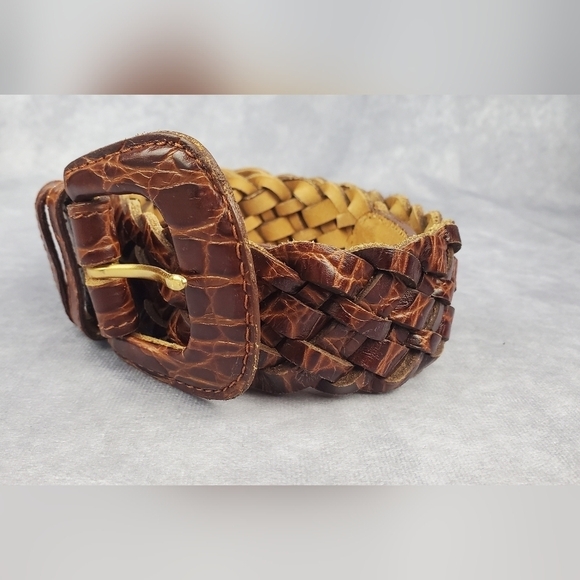 GAMMON SHIRE Italian Calfskin Woven western Cowgirl Genuine Leather Women\'s belt main image 8